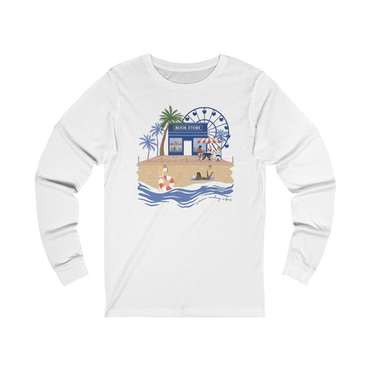 Summer Reading Vibes Unisex Jersey Long Sleeve Tee (Full Color)