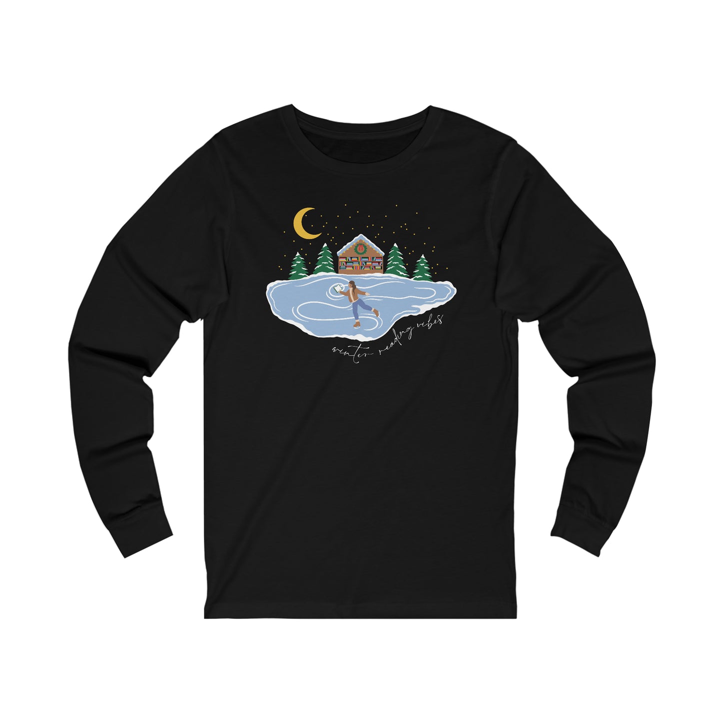 Winter Reading Vibes Unisex Jersey Long Sleeve Tee (Full Color)