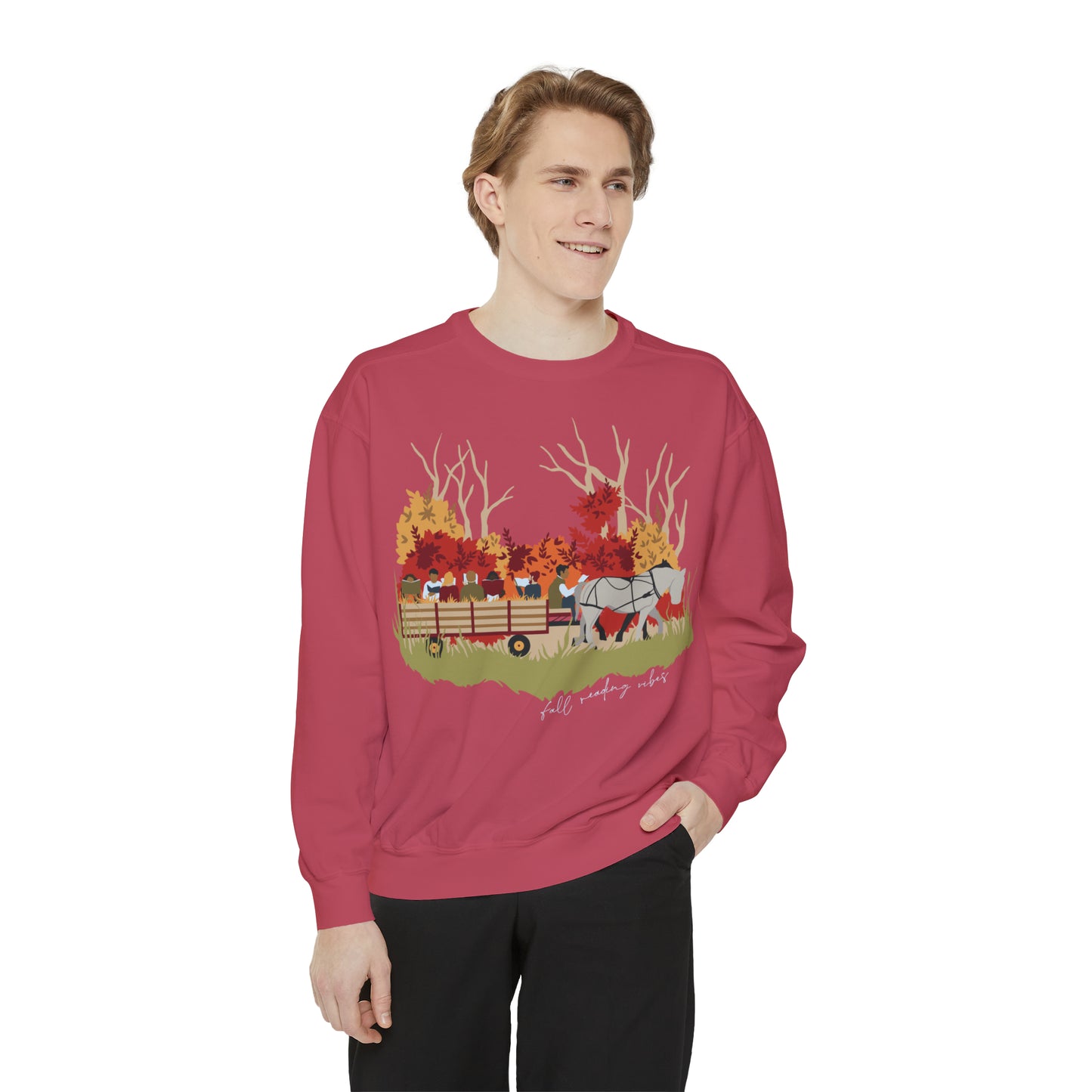 Fall Reading Vibes Unisex Sweatshirt (Full Color)