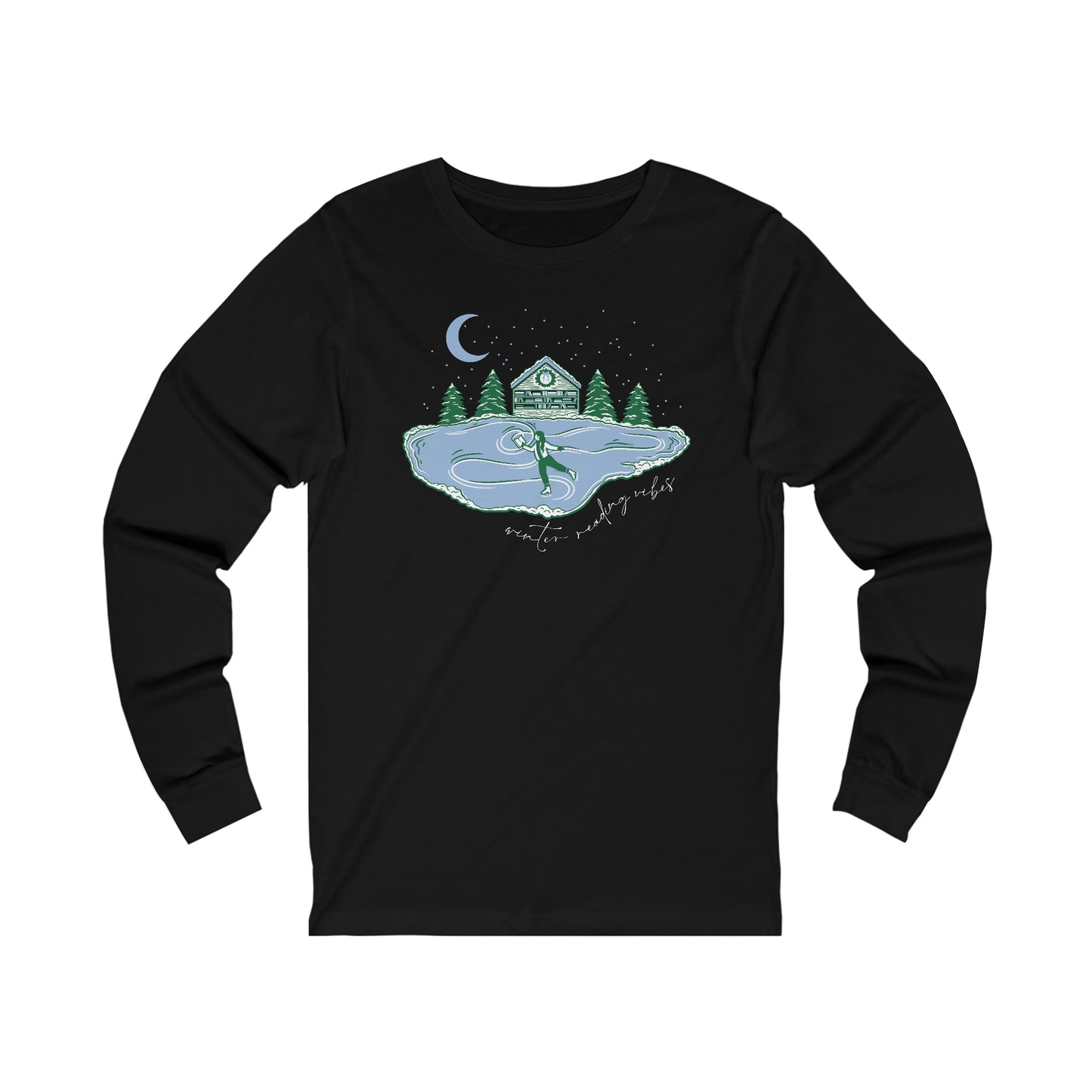 Winter Reading Vibes Unisex Jersey Long Sleeve Tee (Three Color)