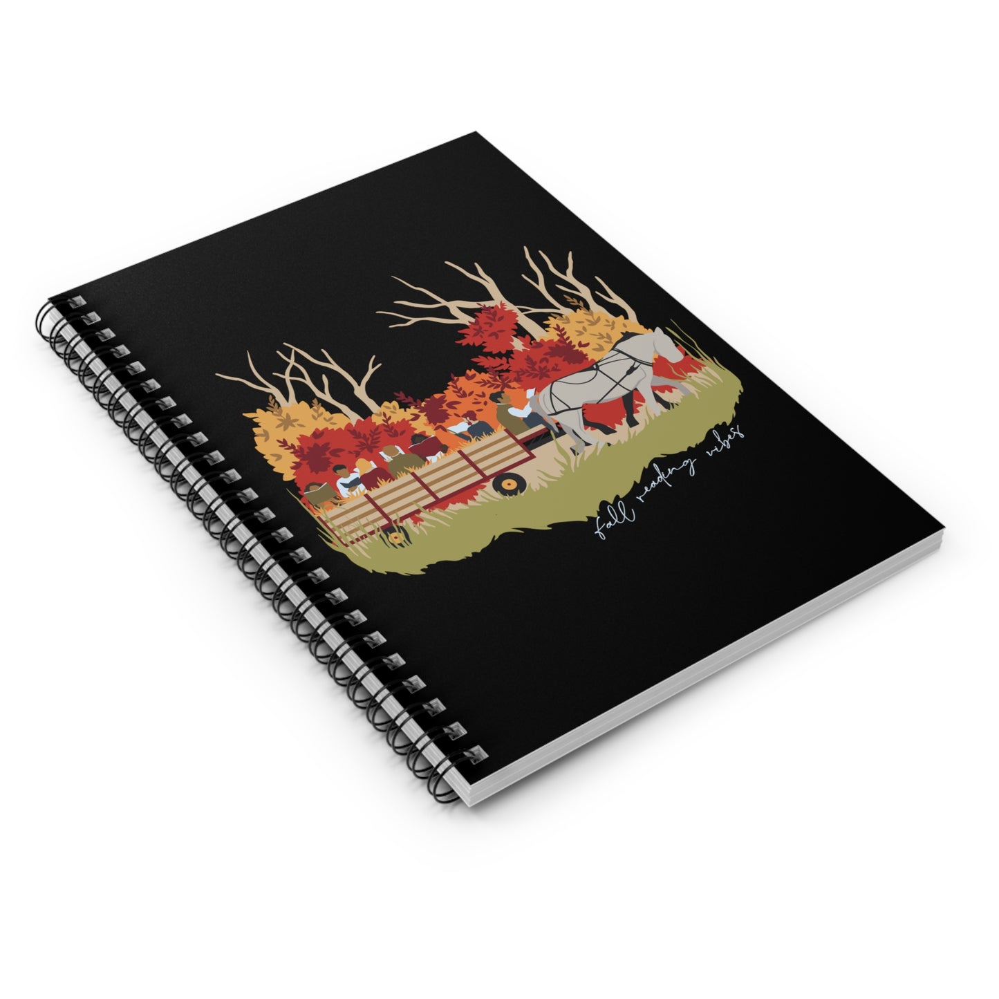 Fall Reading Vibes Spiral Notebook - Ruled Line