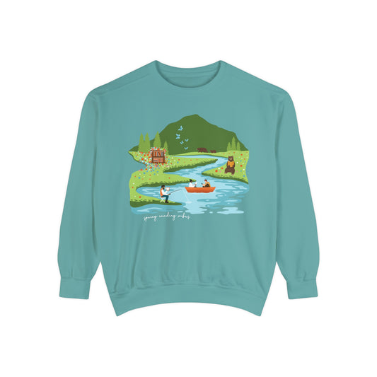 Spring Reading Vibes Unisex Sweatshirt (Full Color)